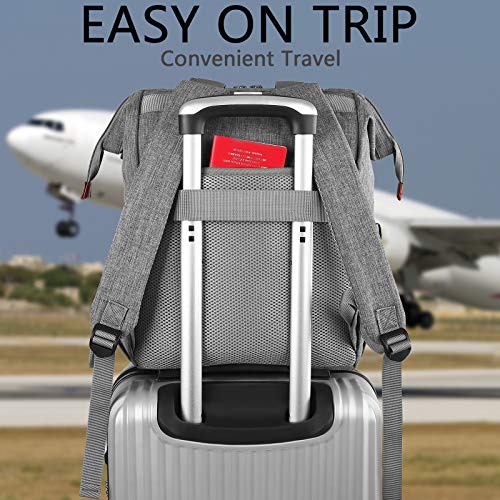 Laptop Backpack For Women, 15.6 Inch Computer Backpack Doctor Teacher Work Purse Bookbag, Wide Top Open College Water Resistant Travel Casual Shoulder Bag With Usb Charging Port Rfid Anti Theft #TOP5