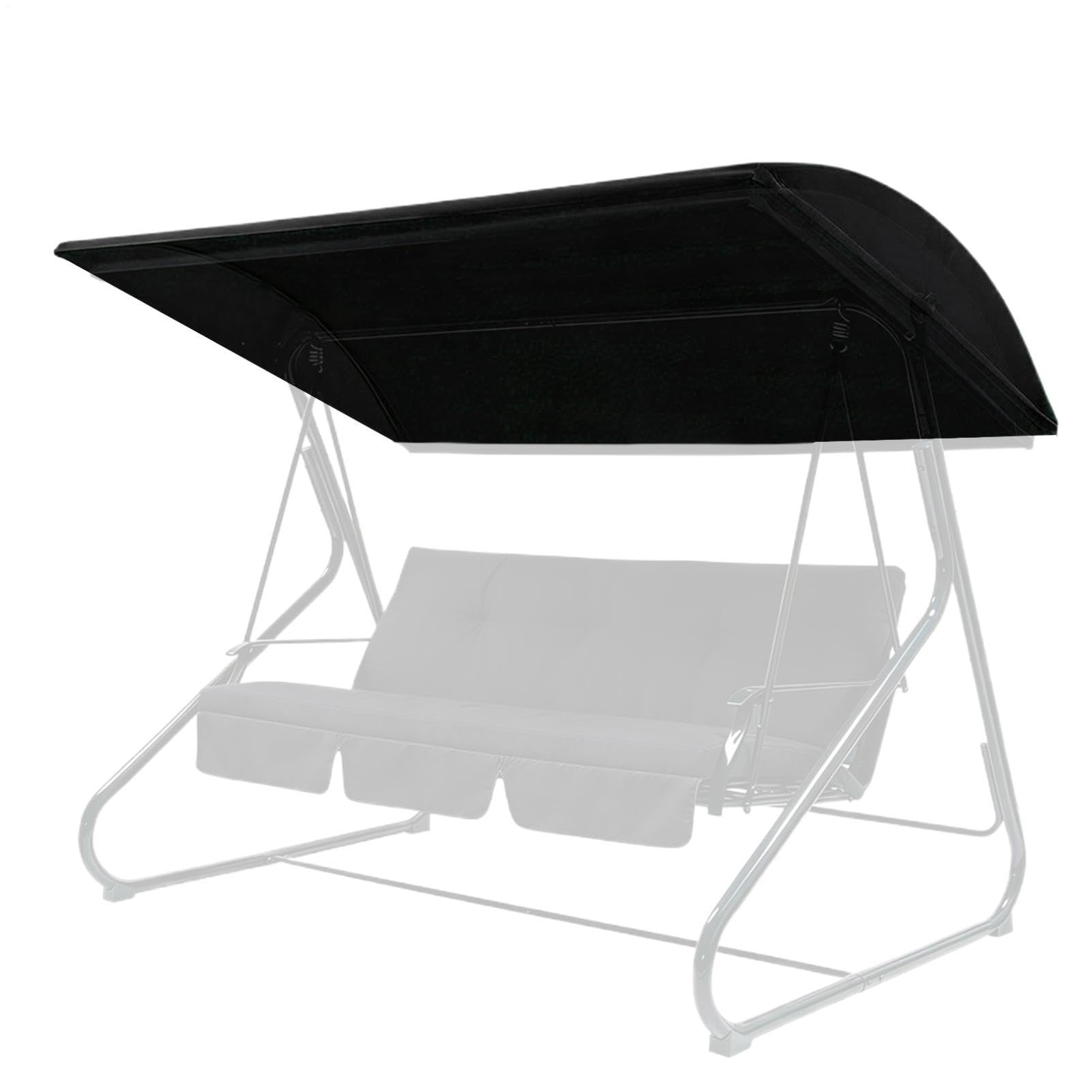 Swing Canopy Replacement Cover 3 Seater,75x47 Outdoor Waterproof Patio Cover Top,Uv Protection Sun Shade Canopy for Garden Swing Chair Patio, Deck, Garden, Beach, Camping