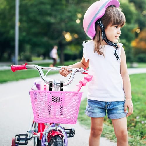 Panier de vélo rose avec fixation rapide Veemoon en fer rigide - 4