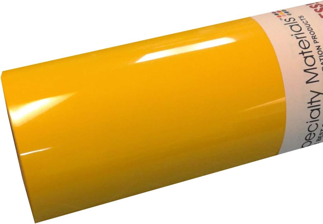 ThermoFlex Plus 15" Roll, Iron on Heat Transfer Vinyl, HTV (Medium Yellow, 15 Feet)
