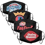 4Pack Women Men Dairy-Queen-Logo- Mouth Cover Comfortable Face Mask with Adjustable Ear Loops