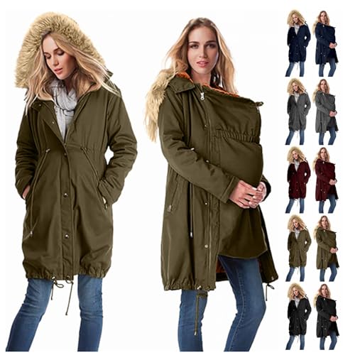 BlzzWo Tragejacke für Mama und Baby,Umstandsjacke mit...