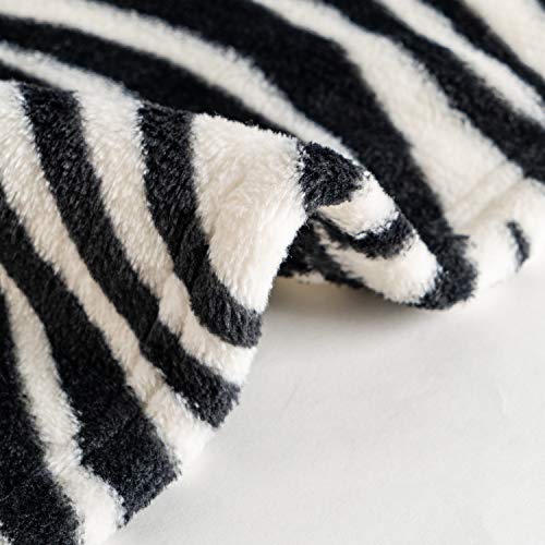 Wpm World Products Mart Flannel Blanket Fleece Throw Size Black White Zebra Animal Print All Season Lightweight Plush Cozy Super Soft Luxury Couch Sofa Bed Blanket thumb #3