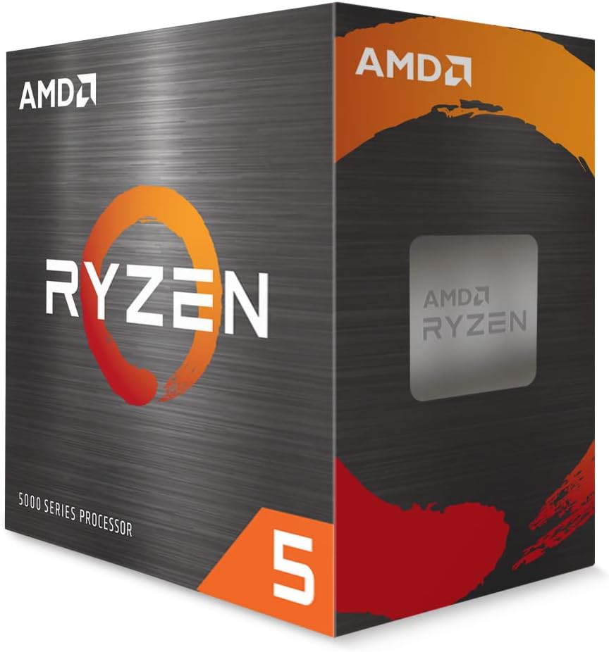 AMD Ryzen 5 5600 Desktop Processor (6-core/12-thread, 35 MB cache, up to 4.4 GHz max boost)