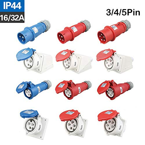 Redson Plug Socket Snapklik.com : Red Industrial Plug & Sockets - SENRISE IP44 5Pin 16A ...