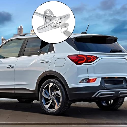 Image of 1 Pack T-Handle Truck Cap Lock, Silver Zinc Alloy Keyed Alike | Zinc Alloy Plated Anti-Rust, 5 /16 Inch Shaft 120mm Long, 90 Degree Turn, Fits Pickup Back Side Door, 1.5 Inch Hole Spacing