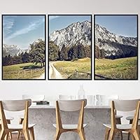 3 Piece Framed Canvas Wall Art Mountain Top Landscape Canvas Prints Home Artwork Decoration for Living Room,Bedroom - 16