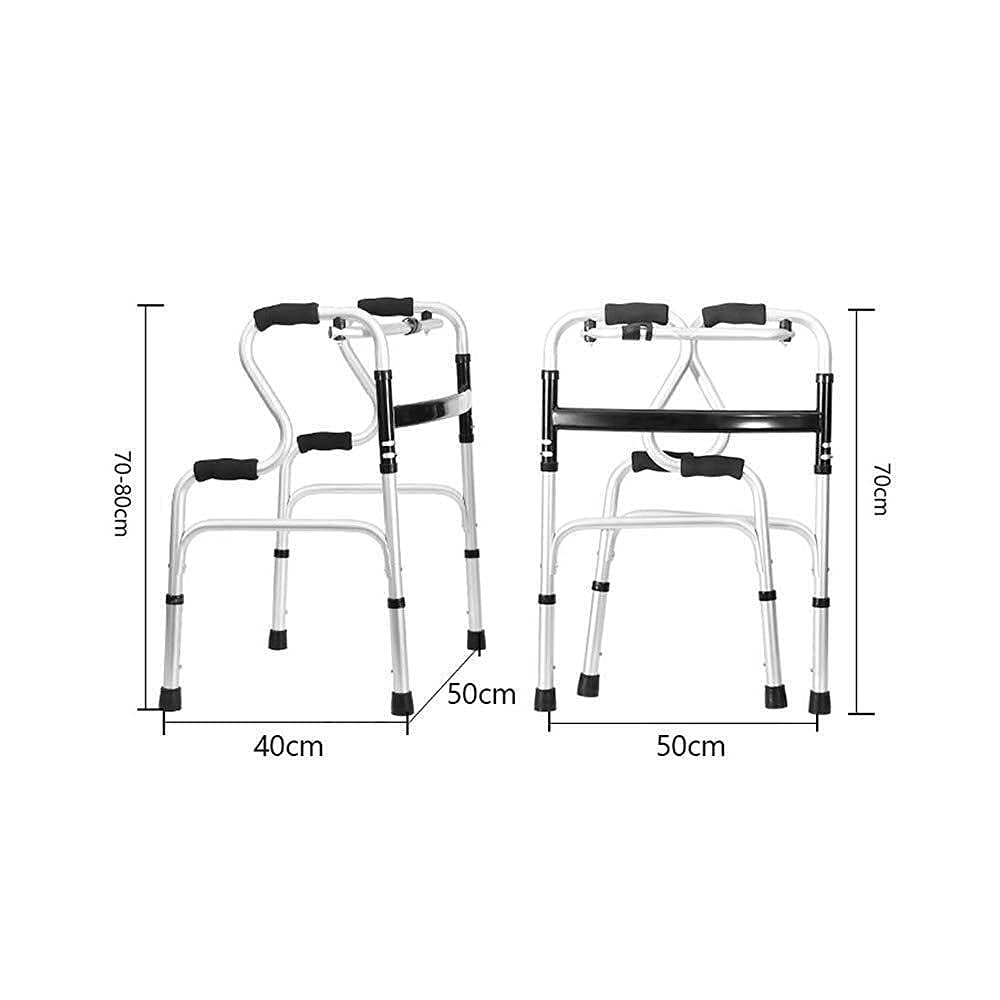 Polegaj na chodziku dla seniorów Rollator składany chodzik, lekki stop aluminium regulowana mobilność chodzik dla osób starszych, niepełnosprawnych, antypoślizgowy Comfortable anniversary