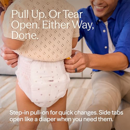 Image of Hoppi Pure Active Baby Diaper Pants, Size 4, 76 Count, 2T-3T | Feather-Soft Diaper Pants with 360 Waistband, Quick-Absorb Core, 14-Hour Protection for Active Play, Naps and Daycare