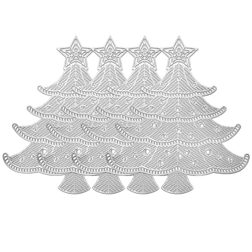 Napperon d'arbre de Noël tapis de table isolé évidé PVC de maison - 4
