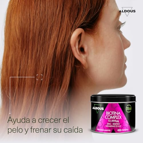 Biotina + Zinc + Selenio - 400 comprimidos 12.000 mcg (Suministro para 1+ año) - Vitaminas para el cabello - Biotina para el cabello, fortalece la piel y las uñas - Con Vitamina D3 y E - Sin aditivos - imagen 7