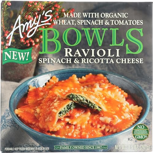 Amy's Non Gmo Spinach Ravioli Bowl Made with Organic Wheat,