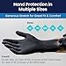 Adenna PHM916 Phantom 6 Mil Powder-Free Latex Gloves, Medical Grade, Black, Large, Box of 100