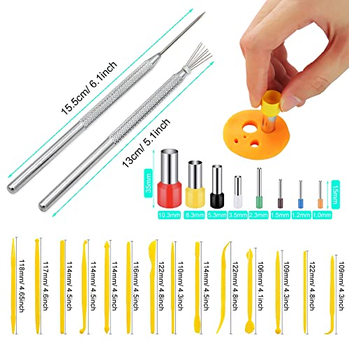 Yayatty 35 PCS Polymer Clay Cutters Set, Clay Roller, Clay Slicer Blade Clay Cutter Blade, Acrylic Sheet, Slicing Tools with Clay DIY Tool for Clay DIY, Sculpting Modelling - Image 6