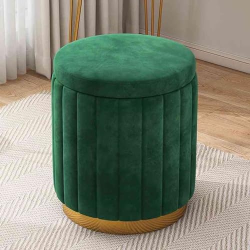 Tabouret rose adapté au salon avec coffre de stockage intégré - 2