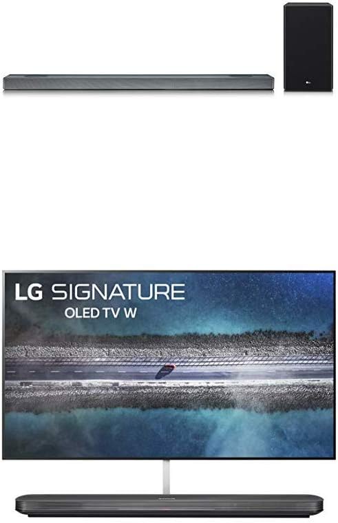 LG Signature OLED65W9PUA Alexa Built-in W9 65" 4K Ultra HD Smart OLED TV with 4.1.2 Channel High Res Audio Sound Bar w/Meridian Technology, Dolby Atmos