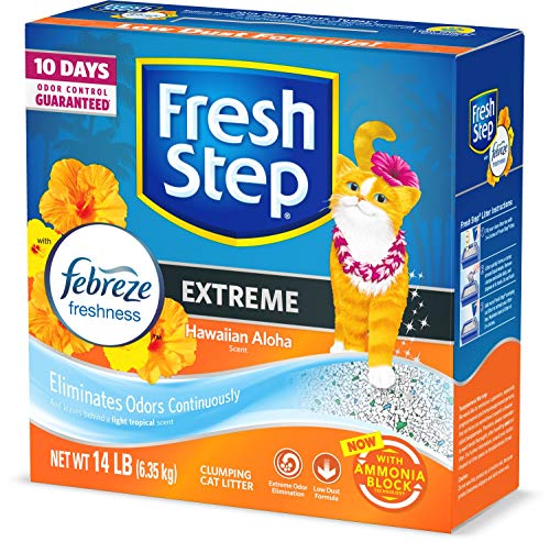 Fresh Step Scented Litter with the Power of Febreze, Clumping Cat Litter - Hawaiian Aloha, 14 Pounds (Package May Vary) (Package May Vary)