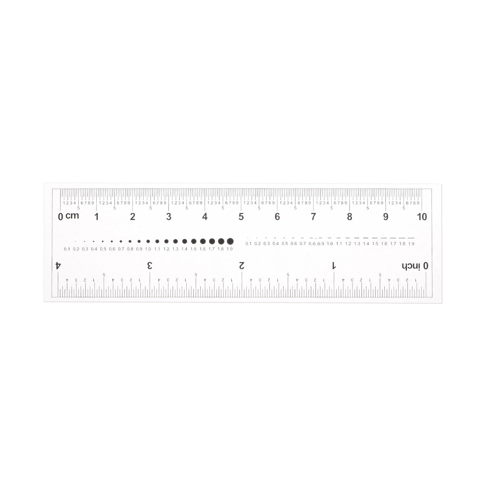 HARFINGTON Film Flexible Ruler 4 Inch 0.5mm Scale PET Plastic Covered Thickened Folding Straight Ruler Calibration Soft Ruler Measuring Tool for