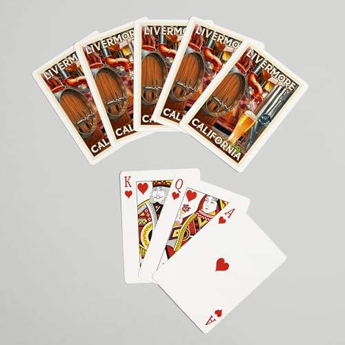Baraja de 52 cartas tamaño póker Livermore California miniatura 7