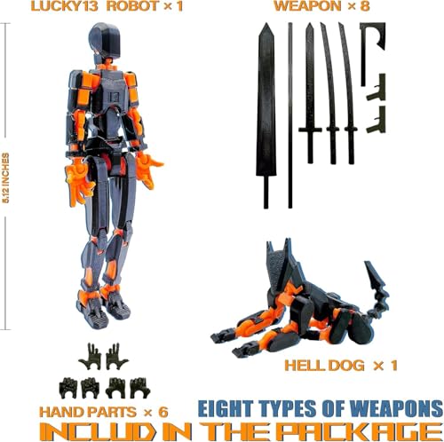 Image of 2 Pcs Action Figure, Dummy 13 Action Figure Toys, Polyarticular Movable Titan 13 Action Figure Action, High Degree&Freedom Multi Articular Stick Titan, 3D Printed Toys for Desktop Decor&Game Lovers