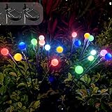 Ovker Luz Solar Exterior Jardin, 4 Piezas Luces Solares de Luciérnaga con 6 Bolas, LED Luciérnaga Lámparas Solares IP65 Impermeables para Jardín, Césped, Decoración Nocturna(Multicolor)