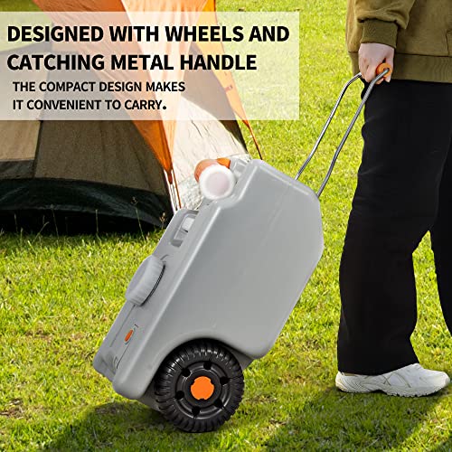 Yitahome MAYIH0009608MA 6.6 Gallon Portable Water Holding Tank With Large Wheels, Metal Handle Odorless Tote thumb #4