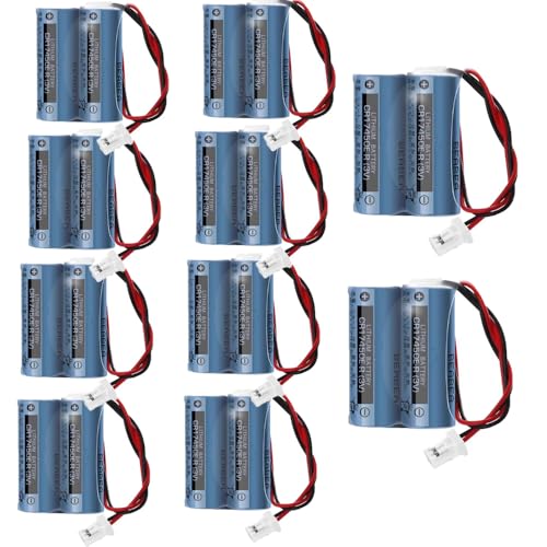 JINBOBO(10個入り)CR17450E-R-CN10 3V 2*2600mAh専用リチウム電池使い捨てリチウム電池(白プラグ付き)