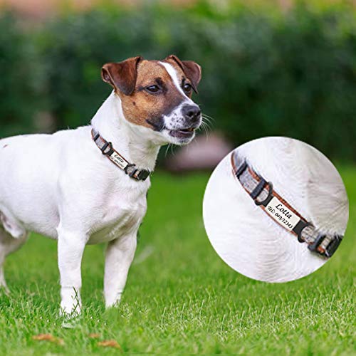Gredstar Personalisierte Hundemarke Haustier-marke für Hundehalsbänder Katzenhalsband mit Name und Telefonnummer gravur,Schwarz,L