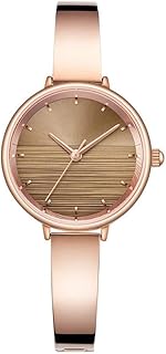 Watch Minimalist Bangle Ladies Watch Simple Analog Female's Wrist Watch 30mm Quartz Movement Women's Watch Stylish Analog Clock Bracelet Wristwatch Wrist Watches (Color : White) (Brown)