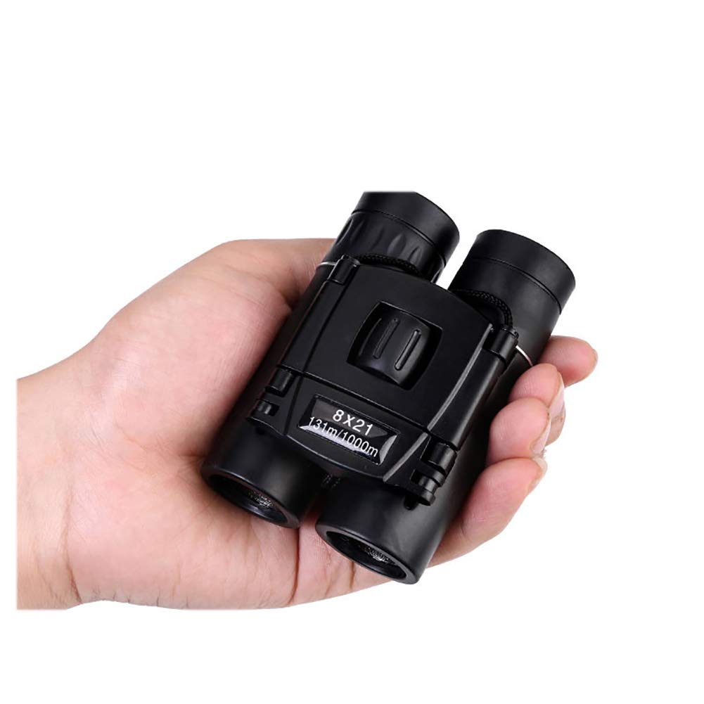 LWPCP Portable telescope 8X21 binoculars Shimmering concert Outdoor travel portable rubber material telescope BAK4 prism