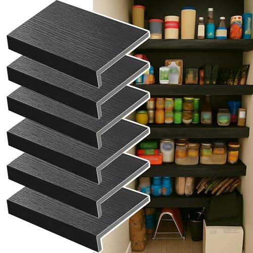 Protectores de estantes impermeables con efecto madera para cocina y despensa 2