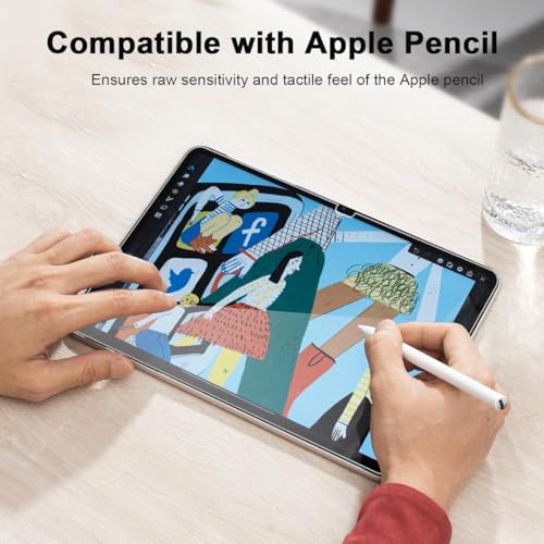 Image of Tempered Glass for iPad 11th Generation (A16) / iPad 10th Generation Screen Protector Guard compatible with Apple tablet 11th Gen 11 inch / 10th Gen 10.9 | Black