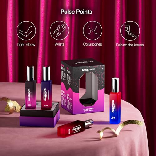 Image of Fastrack Perfume Gift Set for Women | 4 X20 ml Perfumes | Floral & Fruity Perfumes | Best gift pack for women |IFRA certified