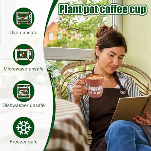 Set de taza de café Jardinería Phitihui con cuchara pala miniatura 7