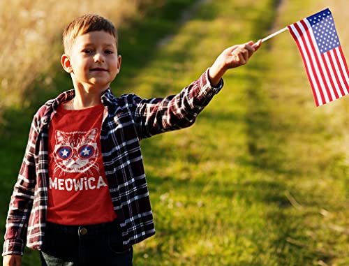 Tstars TeeStars - Meowica America Patriot Cat 4th of July Youth Kids T-Shirt3