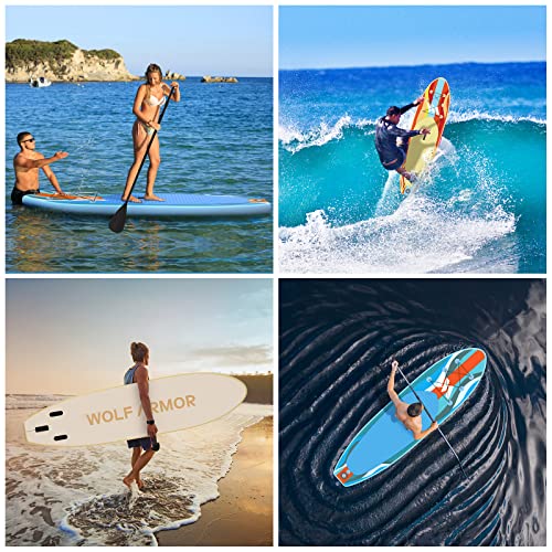 Wolf Armor Inflatable Stand Up Paddleboard With Sup Accessories&Backpack,Waterproof Bag,Adjustable Paddle, Removable Fin,Antislip Deck, Safety Leash, Hand Pump, Standing Boat For Youth And Adult #TOP7
