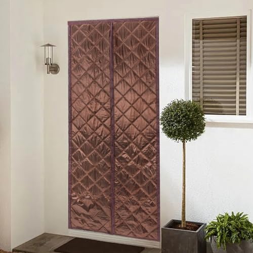 Rideau thermique de porte étanche et coupe-vent à aimants