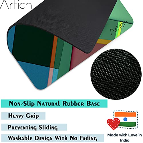 Image of Artich Designer Gaming Mouse Pad for Office Laptop /Computer with Super Soft Non-Slip Rubber Base and Lycra Cloth Surface for Silky Touch Rectangle (Dark Shade Shards Pattern)