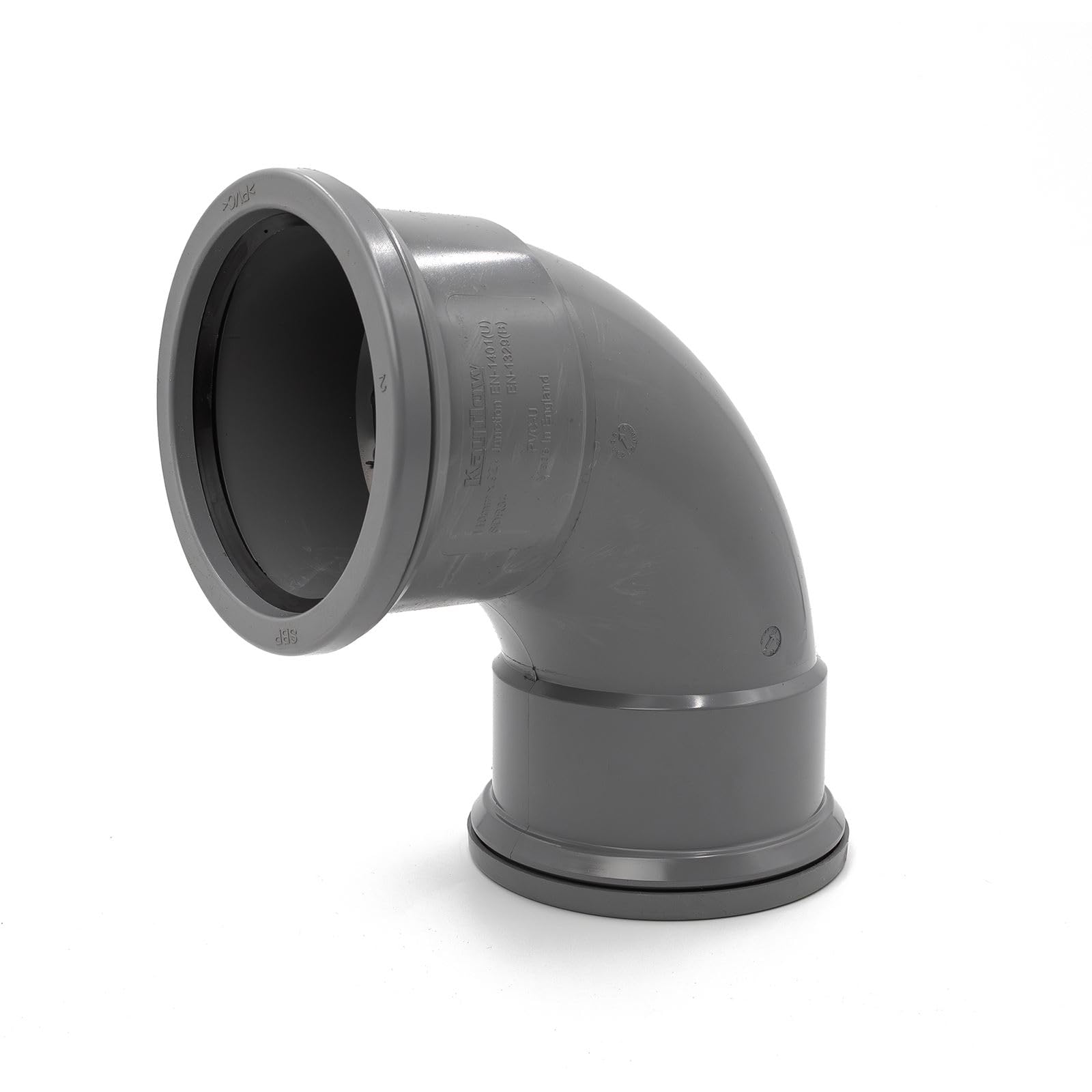 Truly Pvc Limited Grey 90° Bend (Double Socket), Kayflow 110Mm Soil & Waste Pipe Fitting