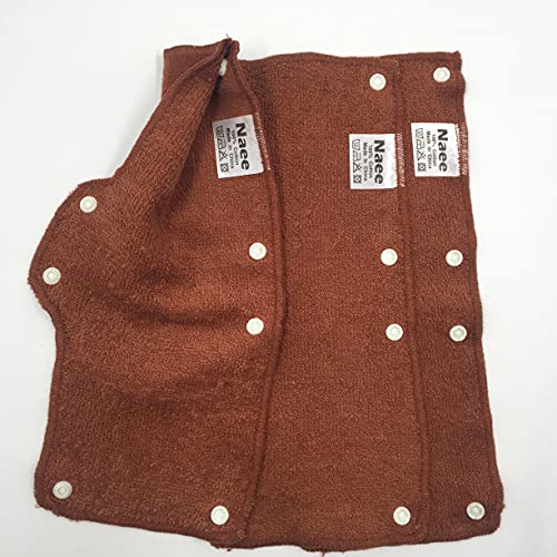 Naee Brown Sweatband For Hard Hat Washable Velvet Terry Cotton Hard Hat Liner Snap On (3, Brown) #TOP2