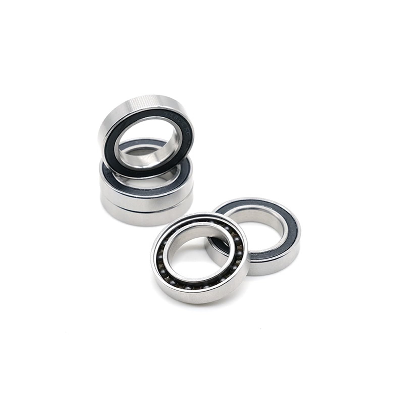 Roulements rigides à billes Lot de 4 roulements hybrides en céramique 6802RS 15 x 24 x 5 mm ABEC-5 for boîtiers de pédalier et pièces de rechange for vélo 6802 RS Si3N4 6802-2RS