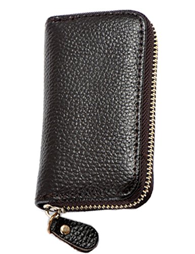 Preisvergleich Produktbild iSuperb Schlüsseltasche Schlüsseletui Leder Autoschlüssel Tasche Geldbörse (Braun)