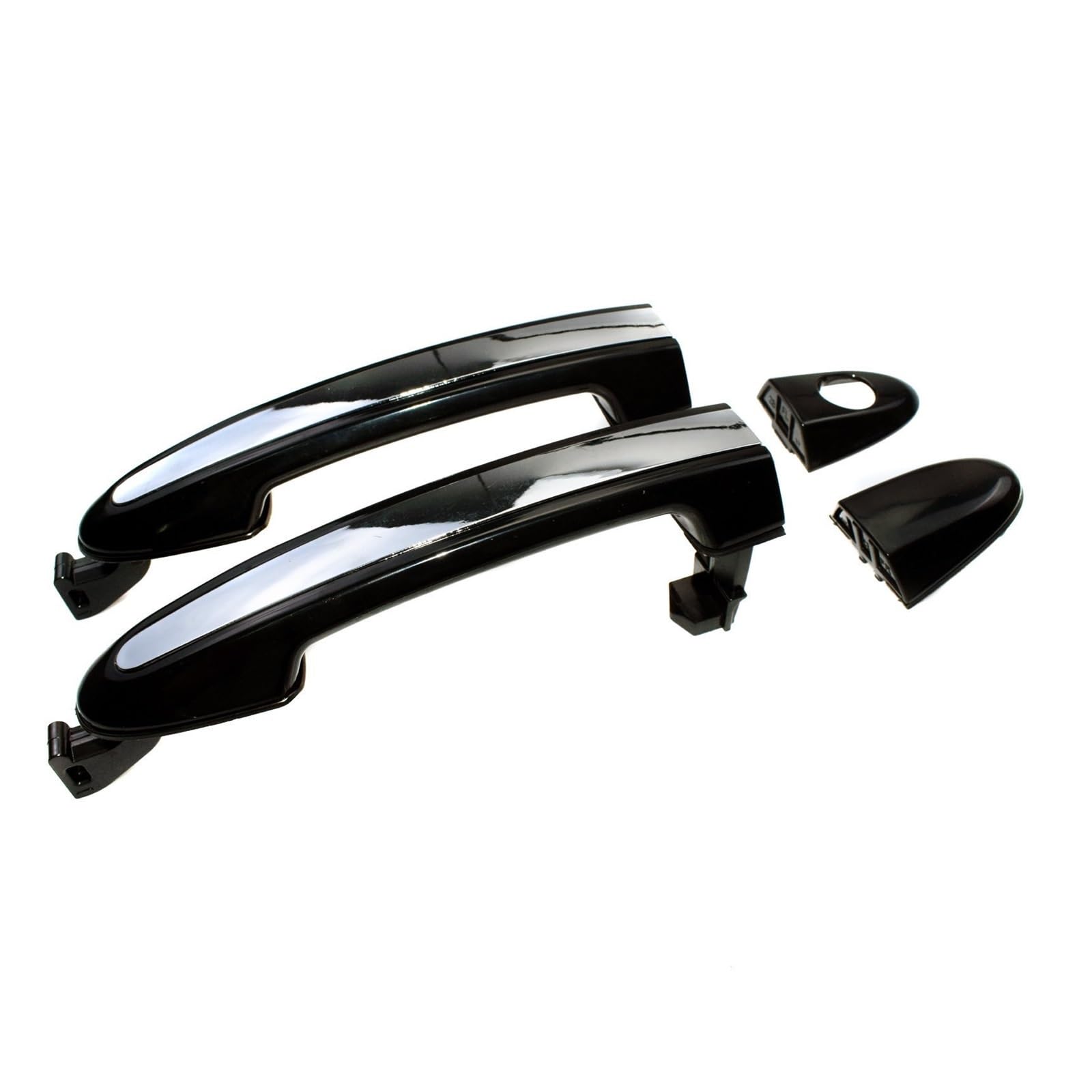 Poignée de porte extérieure noire chromée pour réparer Hyundai Santa Fe