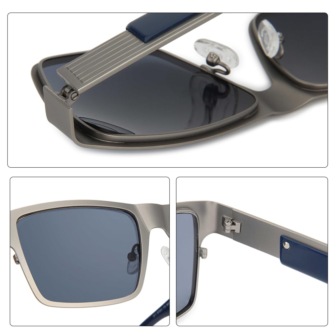 Lunettes de soleil ultralégères en titane polarisées pour homme UV400