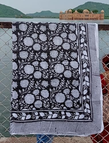 Indian Block Print Scarves Beautiful Block Print Sarong Decorative Beach Pareo Handmade Cotton Printed Duppta Sanganeri Floral Print Scarf Women Beach Wear Sarong2