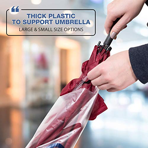 Brella Fella - Universal Fit Wet Umbrella Bags - 28" Disposable Plastic Bag Dispenser Refills - 100 Large Wrapper Pack - Thumbnail 6
