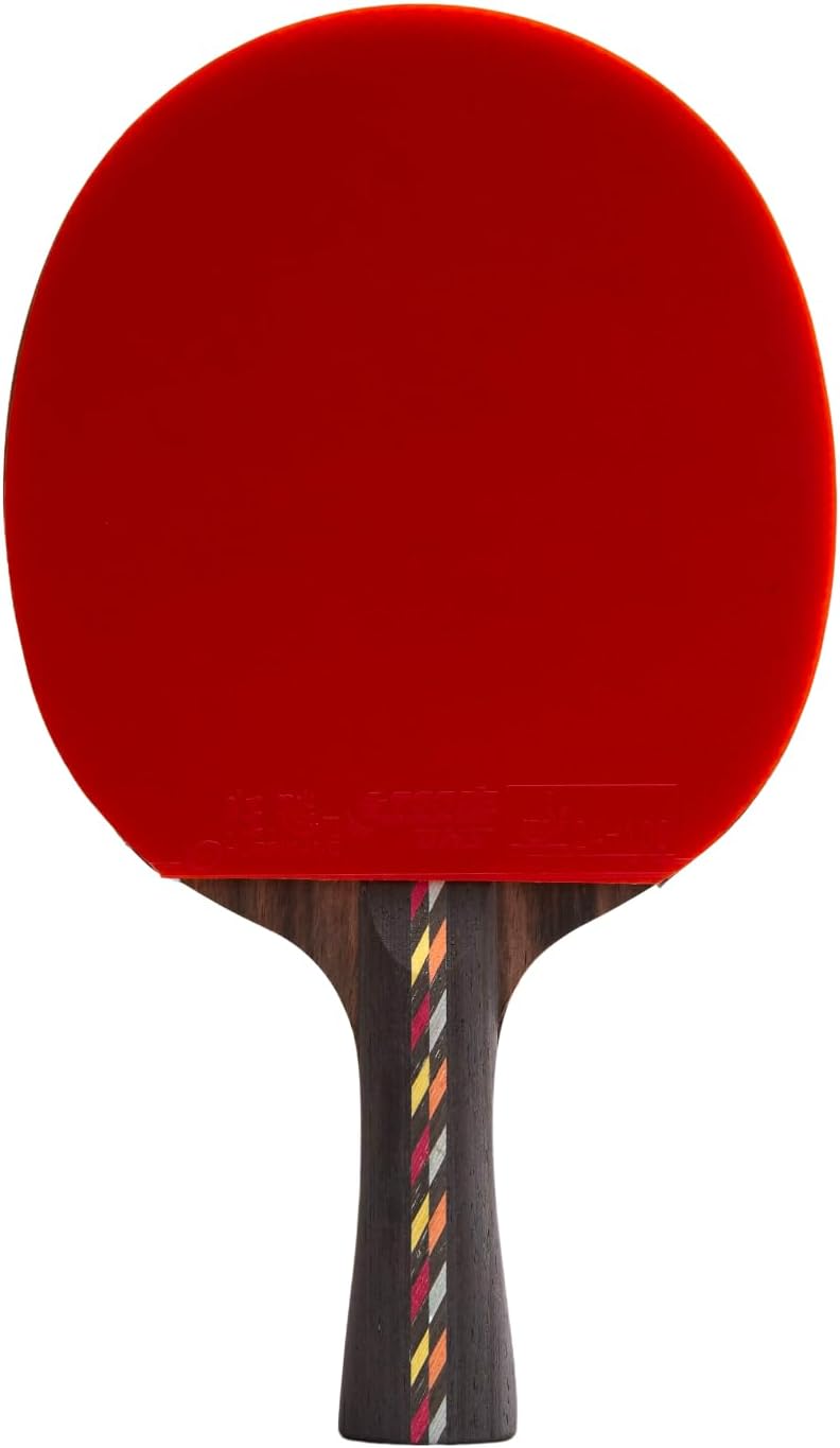 DHS Sports 5 Star Carbon Table Tennis Racket - Shakehand, ITTF Approved Paddle, 5 Ply Wood 2 Ply Carbon, Two Side Hurricane 3 Rubbers