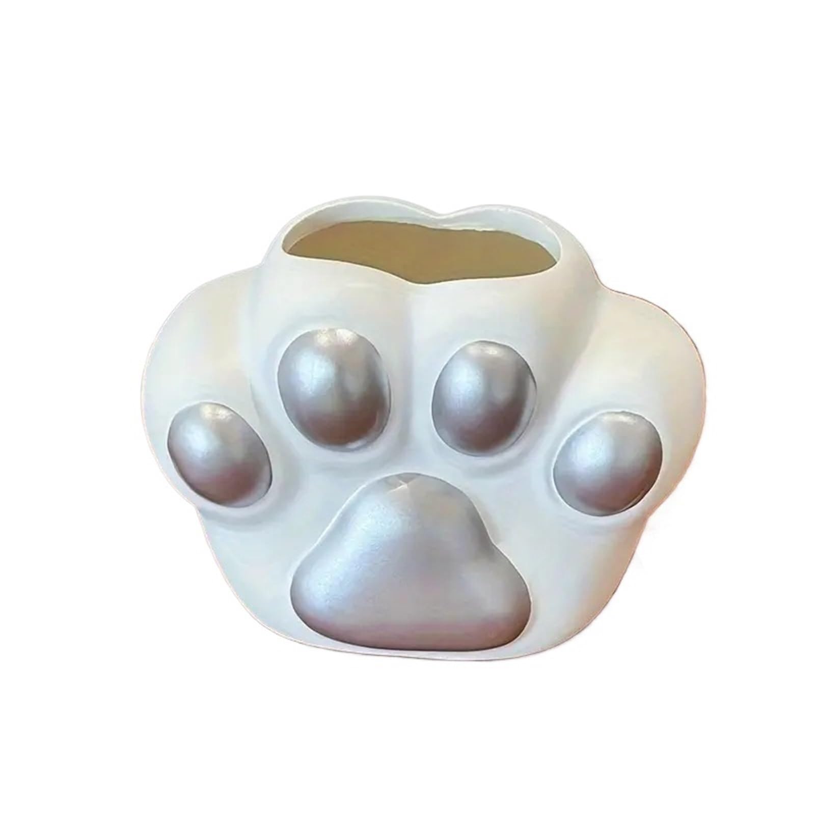 Geometric Vases Creative Cute Cat Paw Vase Desktop Decoration Flower Arrangement Living Room Tv Cabinet Porch Dining Table Tulip(Color1)