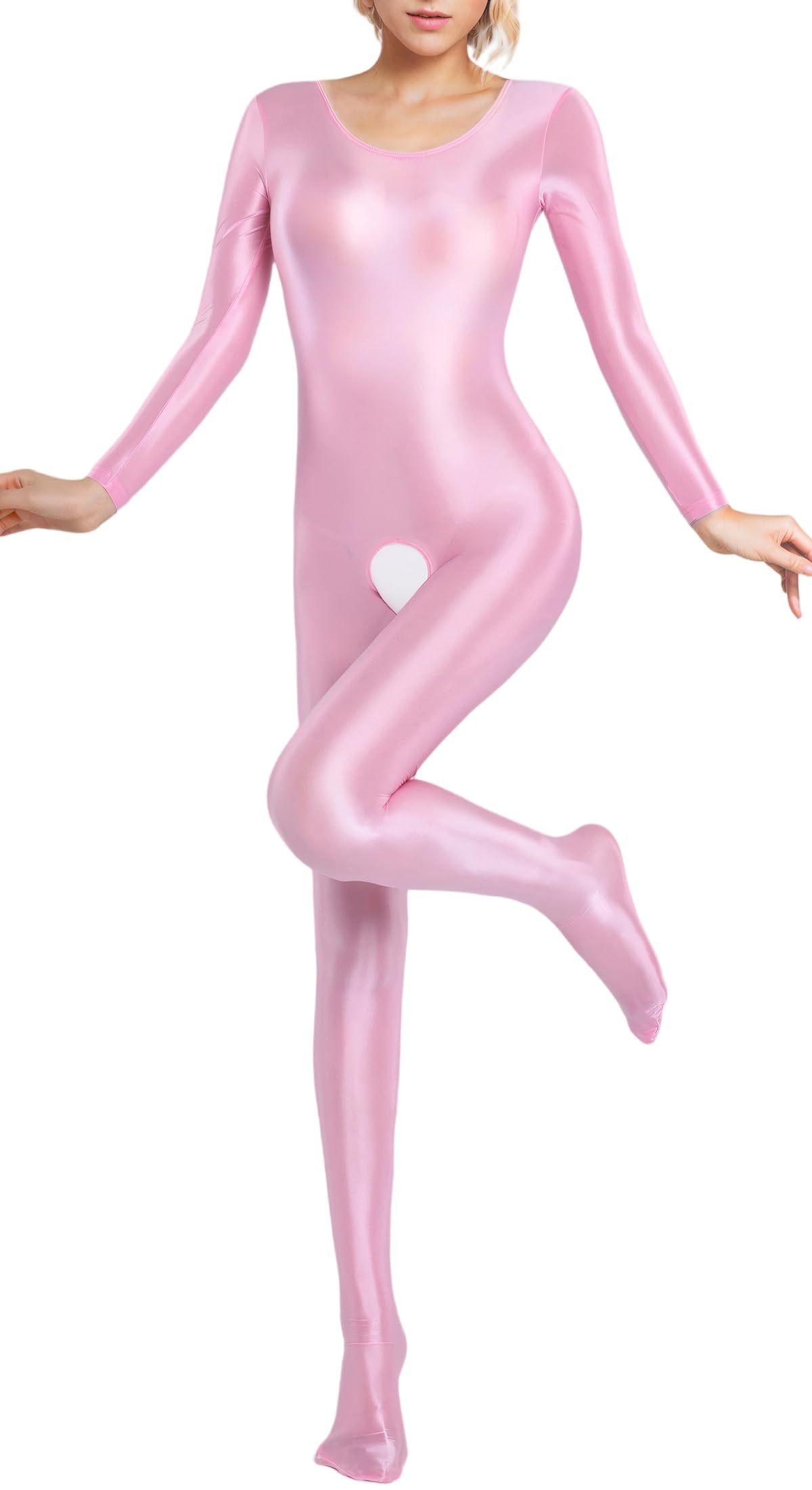 Body de mujer con aceite brillante efecto mojado FEOYA en talla S-L 6