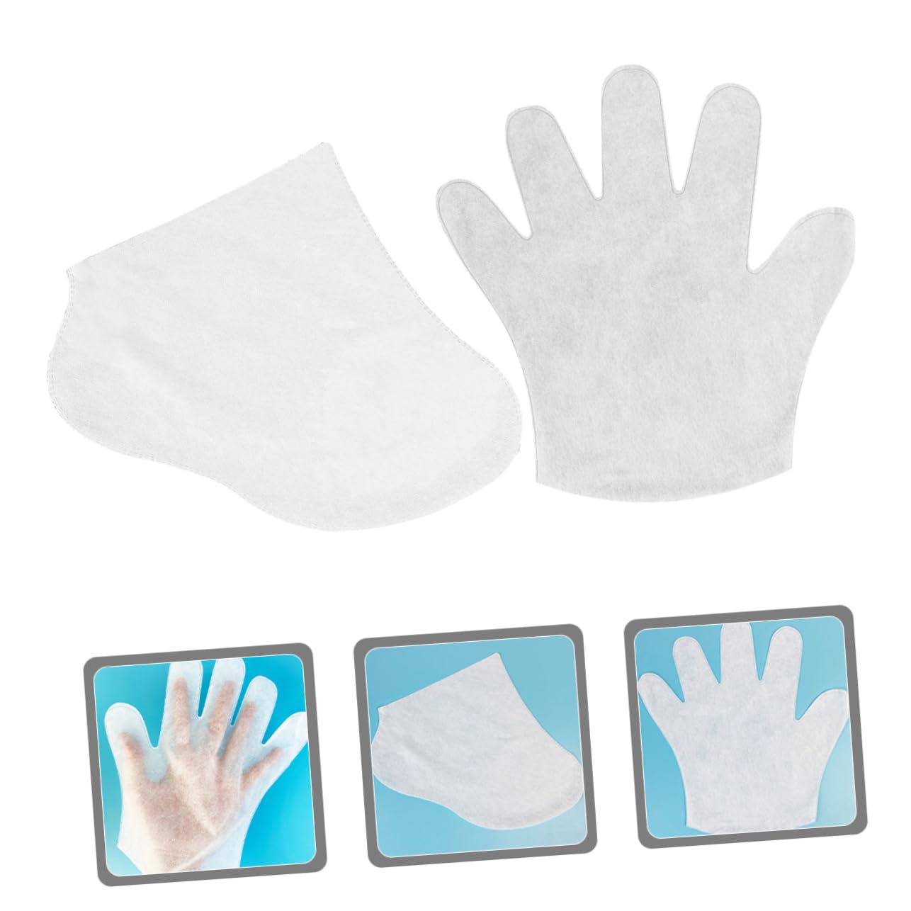 FRCOLOR 20 Pack Non-Woven Hand and Foot Membranes Paraffin Wax Bath Liners for Pedicure Spa